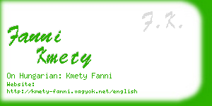 fanni kmety business card